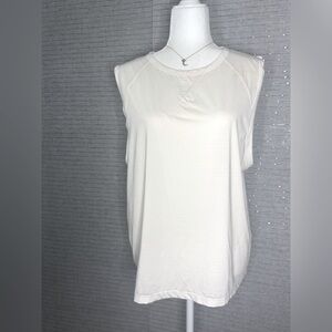 Fabletics Women’s Micha Muscle Tank Top, cream, xl